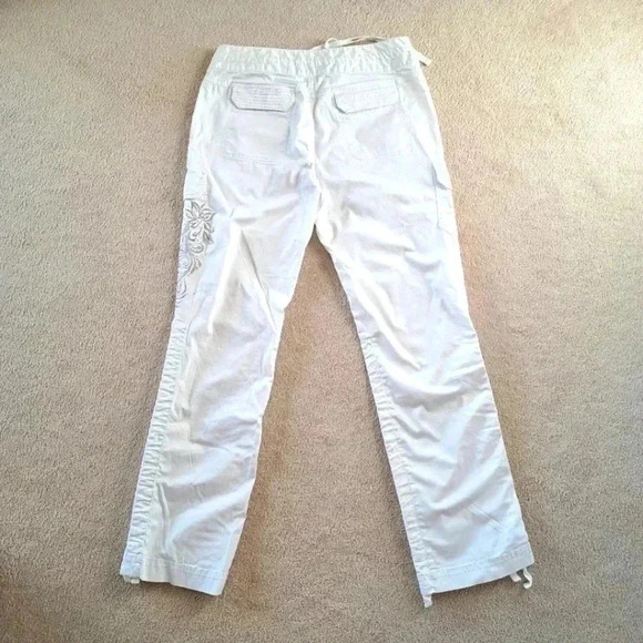 INC International Concepts White Size 10 Cargo Pants  Embroidered Adjustable - Picture 8 of 13
